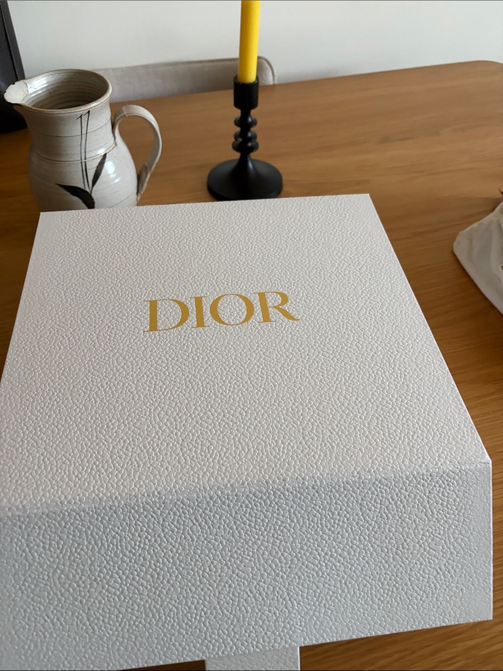 Dior White Box with Gold Logo